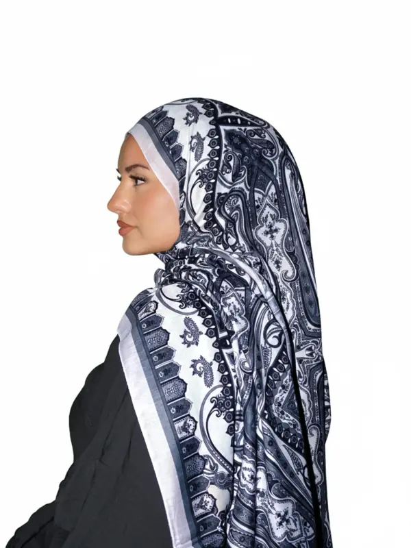 Orient Hijab - Gray White
